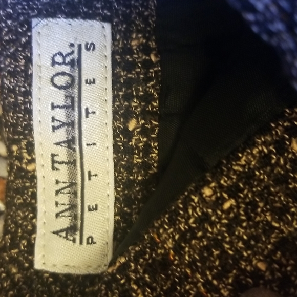 Petite Fringe Tweed Brown Knit Pencil Skirt Size 4P By Ann Taylor - Picture 5 of 5